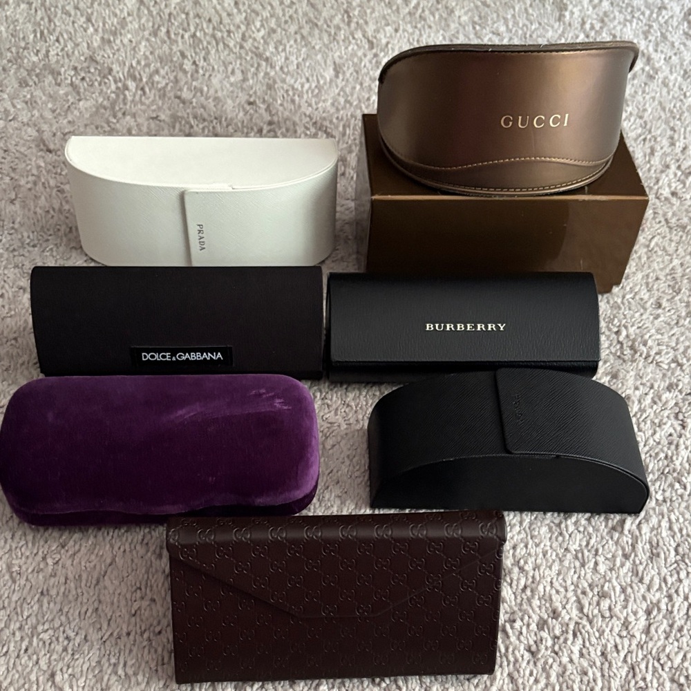 Prada White Eyewear Case gucci case each sold individually